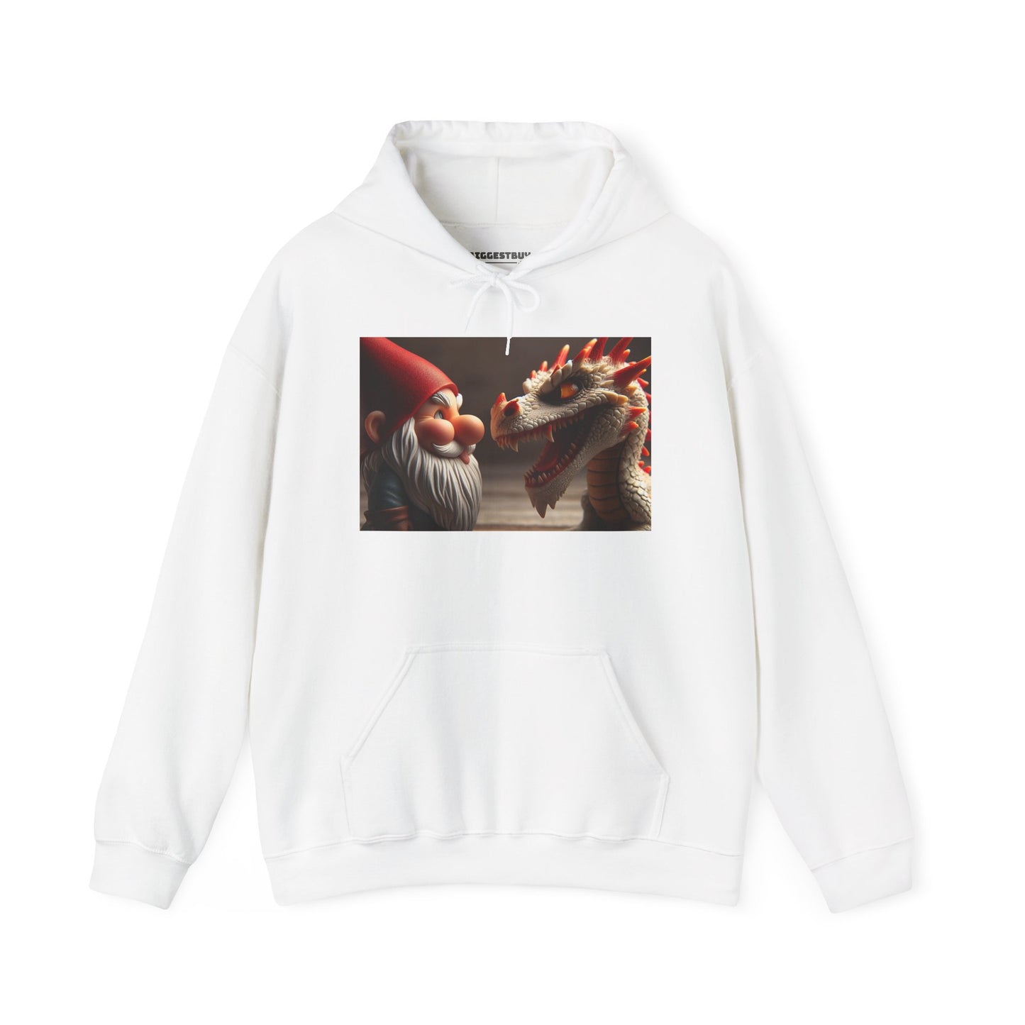 Bluza z kapturem | Unisex | Bluza dresowa z kapturem | Gruba mieszanka | Fantasy folklorystyczne | Gnom i Smok