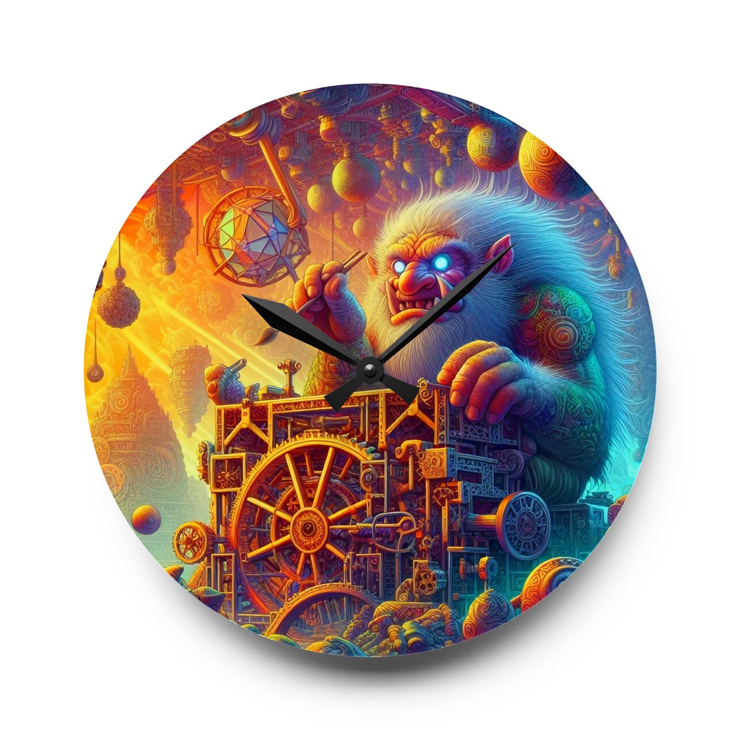 Zegar ścienny | Akrylowy | Okrągły lub kwadratowy | Mitologia Arktyczna | Mechanik Lodu