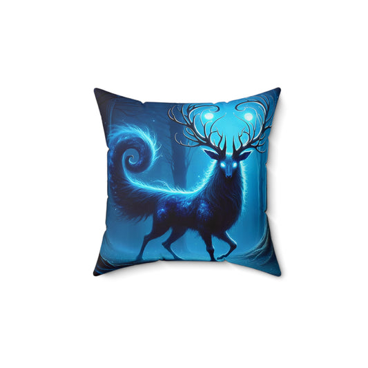 وسادة | بوليستر | مربعة | الغزال الأسطوري | أزرق روح