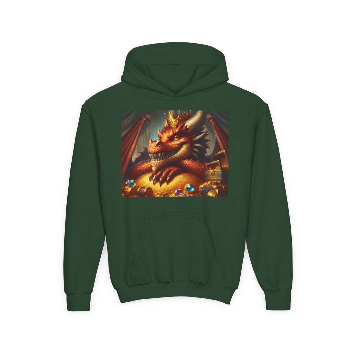 Bluza dresowa | Młodzieżowa | Z kapturem | Gruba mieszanka | Nordycka Mitologia | Fafnir | Smok
