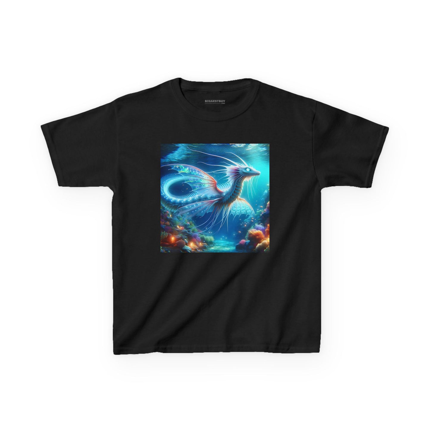 T-Shirt | Koszulka dziecięca | Ciężka bawełna | Mitologia morska | Ryujin | Smok wodny