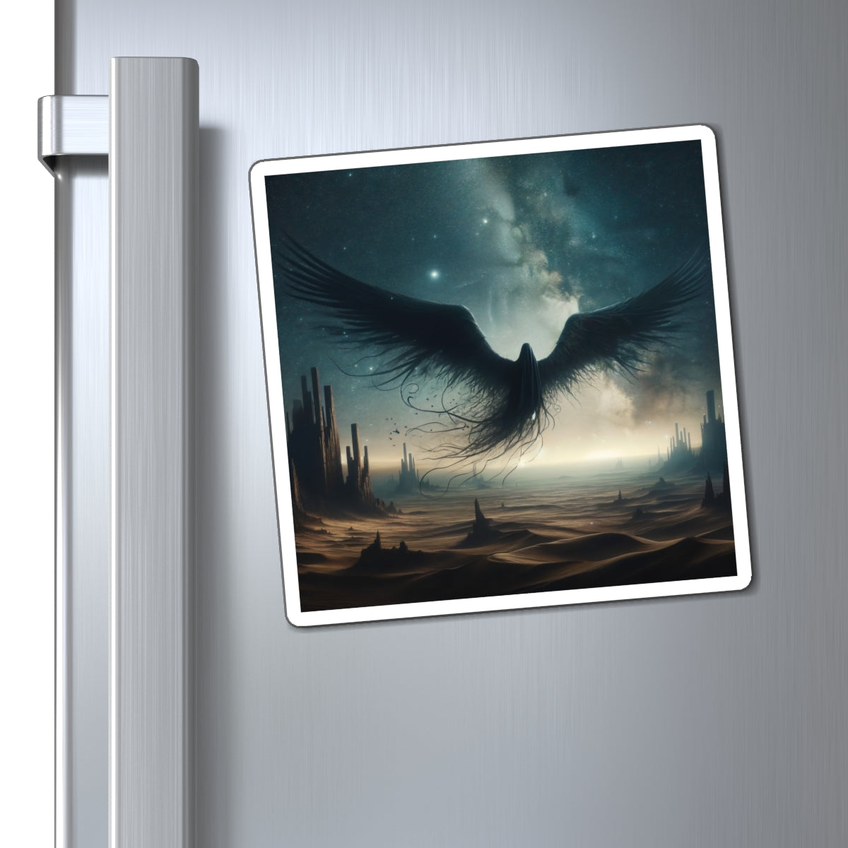 مغناطيس | فينيل | خيال كوني | كائن مجنح | رافن