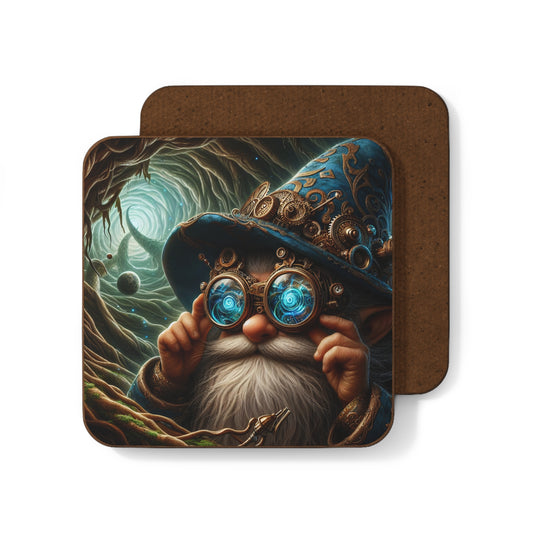 Bardak Altlığı | Yoğun Fiber Levha | Steampunk Fantezi | Cüce Büyücü | Portre