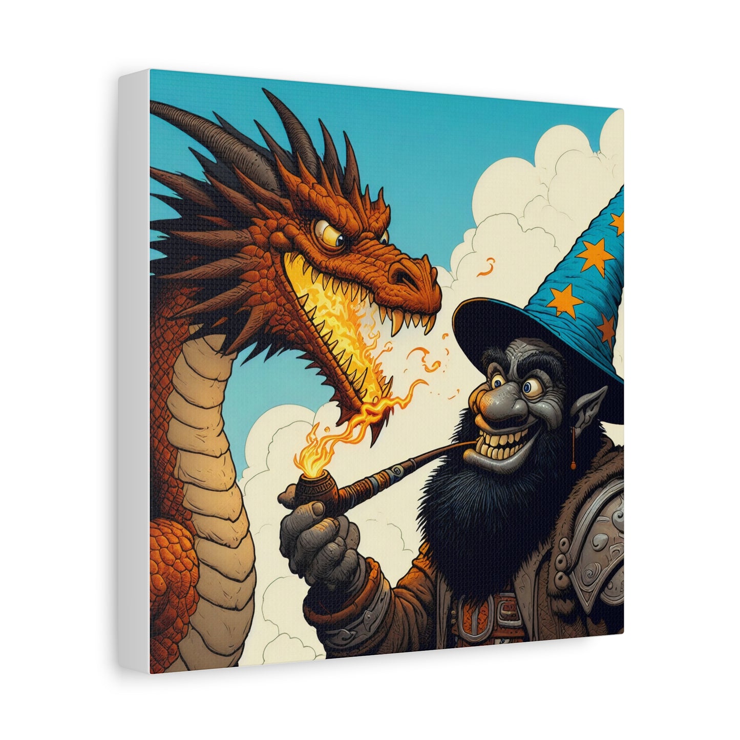 Płótno | Matowy | Heroiczne fantasy | Smok i czarodziej