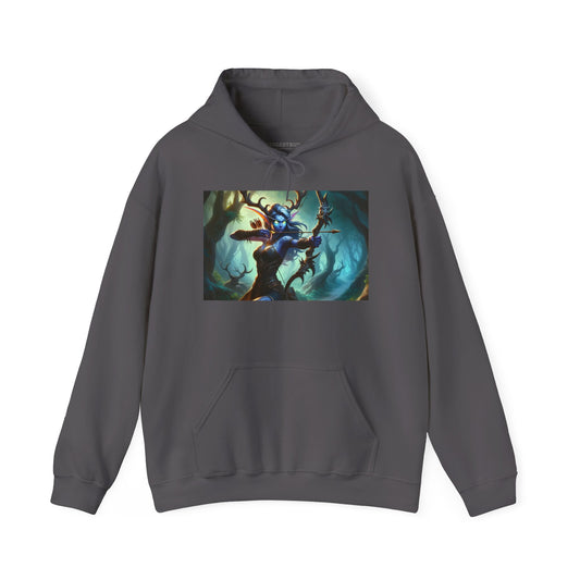 Hoodie | Unisex | Kaus Bertudung | Campuran Tebal | Fantasi Hutan | Pemanah Mistis