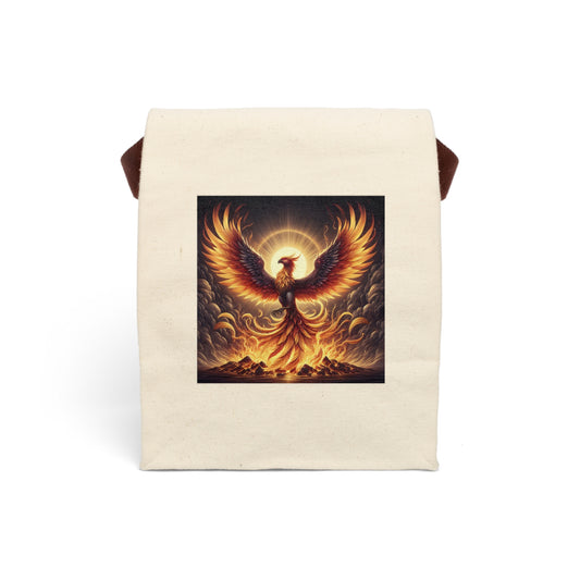 Bolsa de Almoço | Lona | Com Alça | Fantasia Mítica | Fênix Renascida