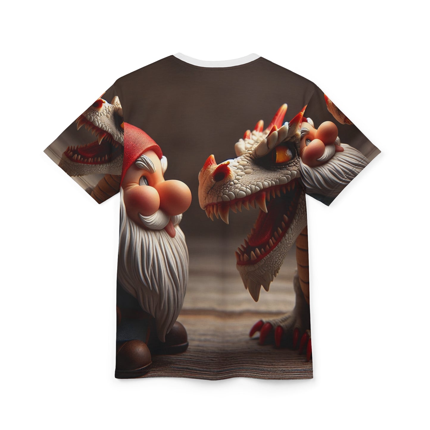 T-Shirt | Nadruk na całej powierzchni | T-shirt unisex | Fantasy folklorystyczne | Gnom i Smok
