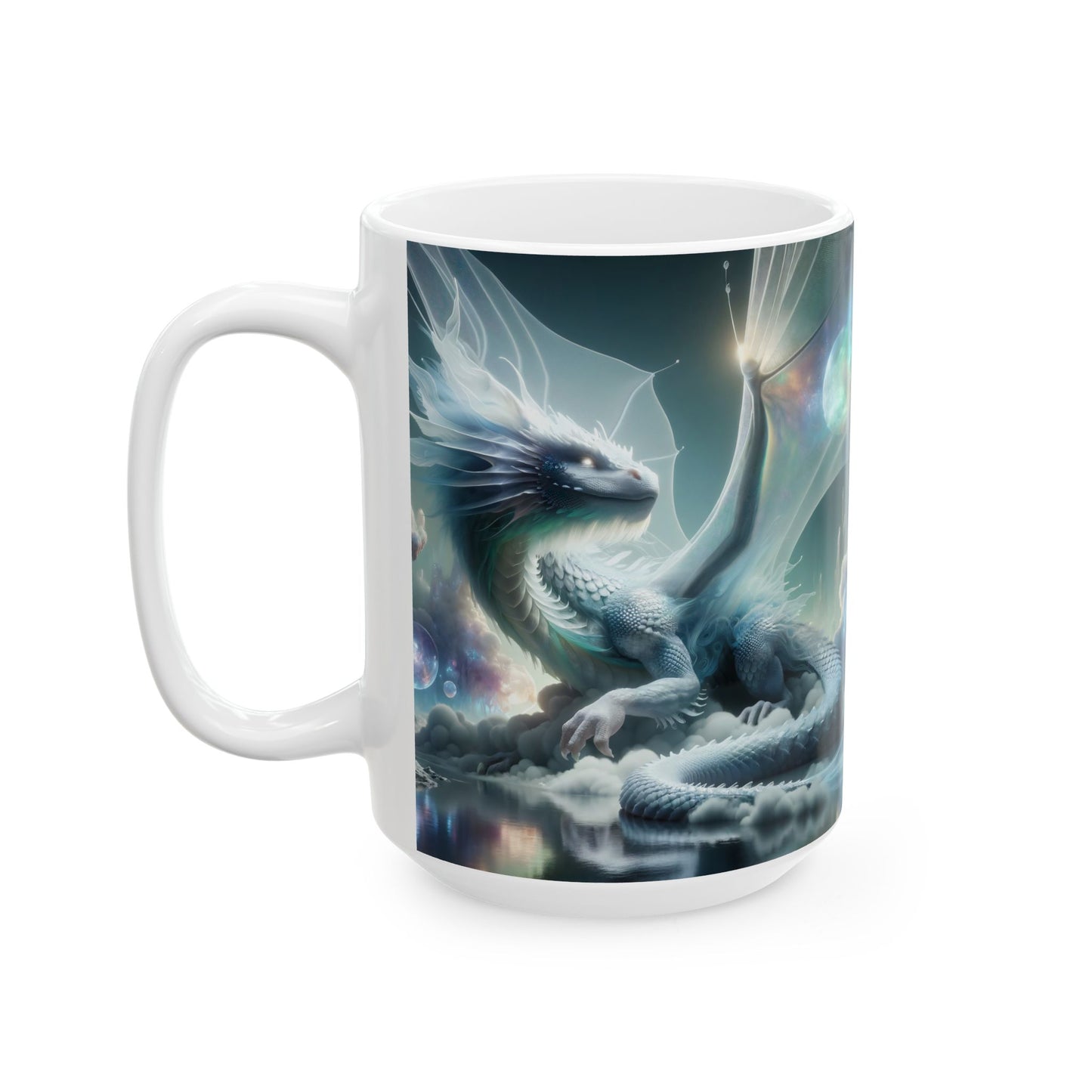 قدح | سيراميك | أبيض | تنين الجليد السماوي | مخلوق أسطوري