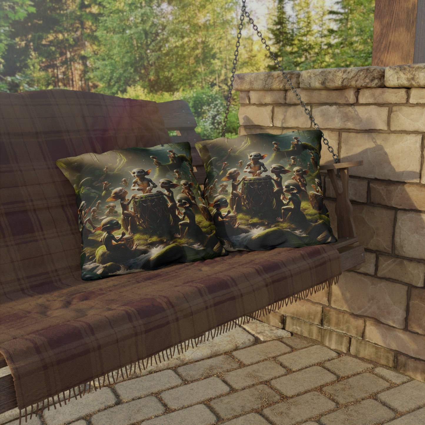 Pillow | Outdoor Pillow | Forest Folklore | Mystical Sprites