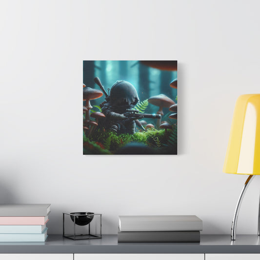 Leinwand | Matt | Biolumineszente Fantasy | Waldkrieger