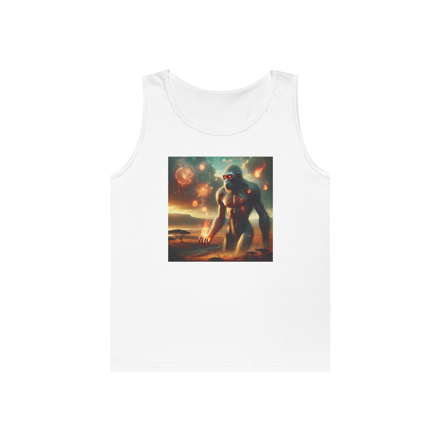 Tank Top | Unisex | Katun Tebal | Mitos Titan Api | Dewa Primordial