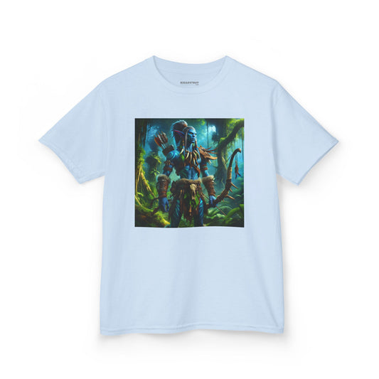 T-Shirt | Kids Tee | Heavy Cotton | Tribal Fantasy | Wood Elf Warrior