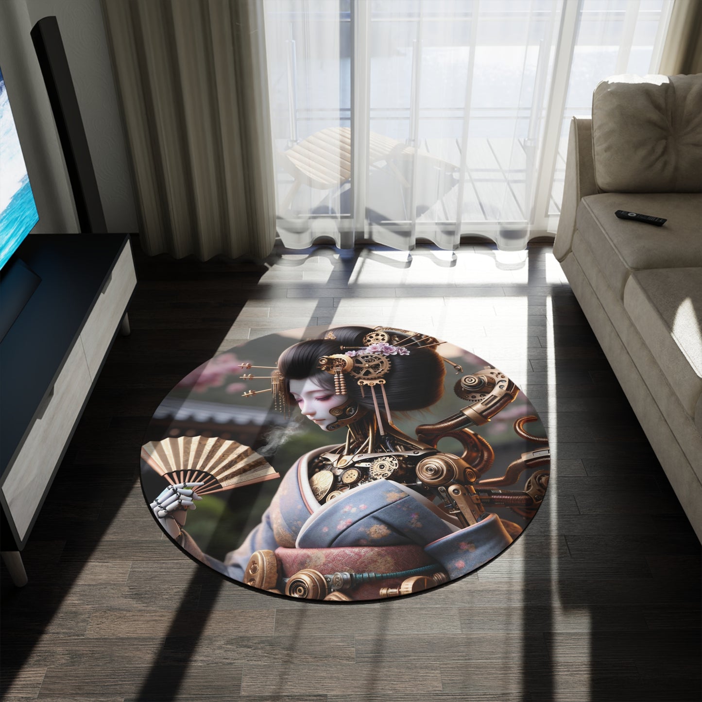 سجادة | دائرية | ستيمبانك | جيشا آلية | روبوت