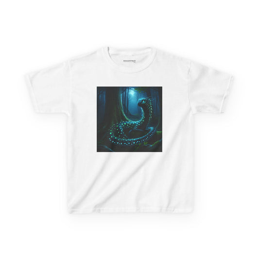 เสื้อยืด | เสื้อยืดเด็ก | ผ้าฝ้ายเนื้อหนา | แฟนตาซีป่าต้องมนตร์ | มังกรแห่งแสงชีวภาพ