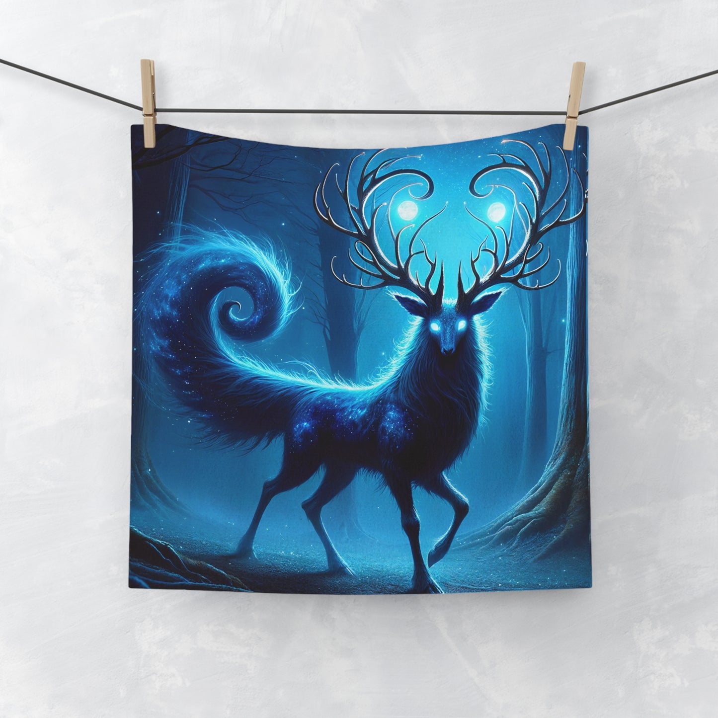 تولیہ | چہرے کا تولیہ | جادوئی روح ہرن | نیلا وحشی