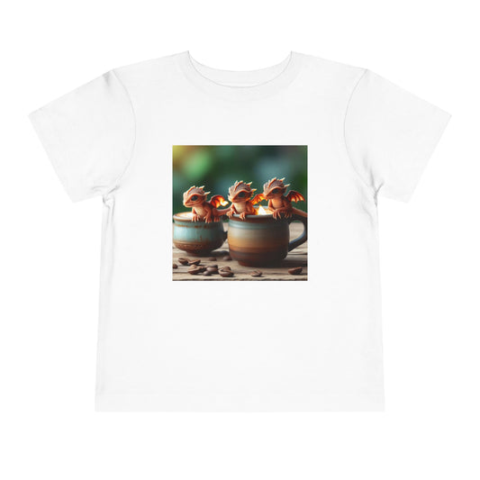 Tシャツ | 幼児用Tシャツ | 半袖 | 可愛いファンタジーアート | 赤ちゃんドラゴン