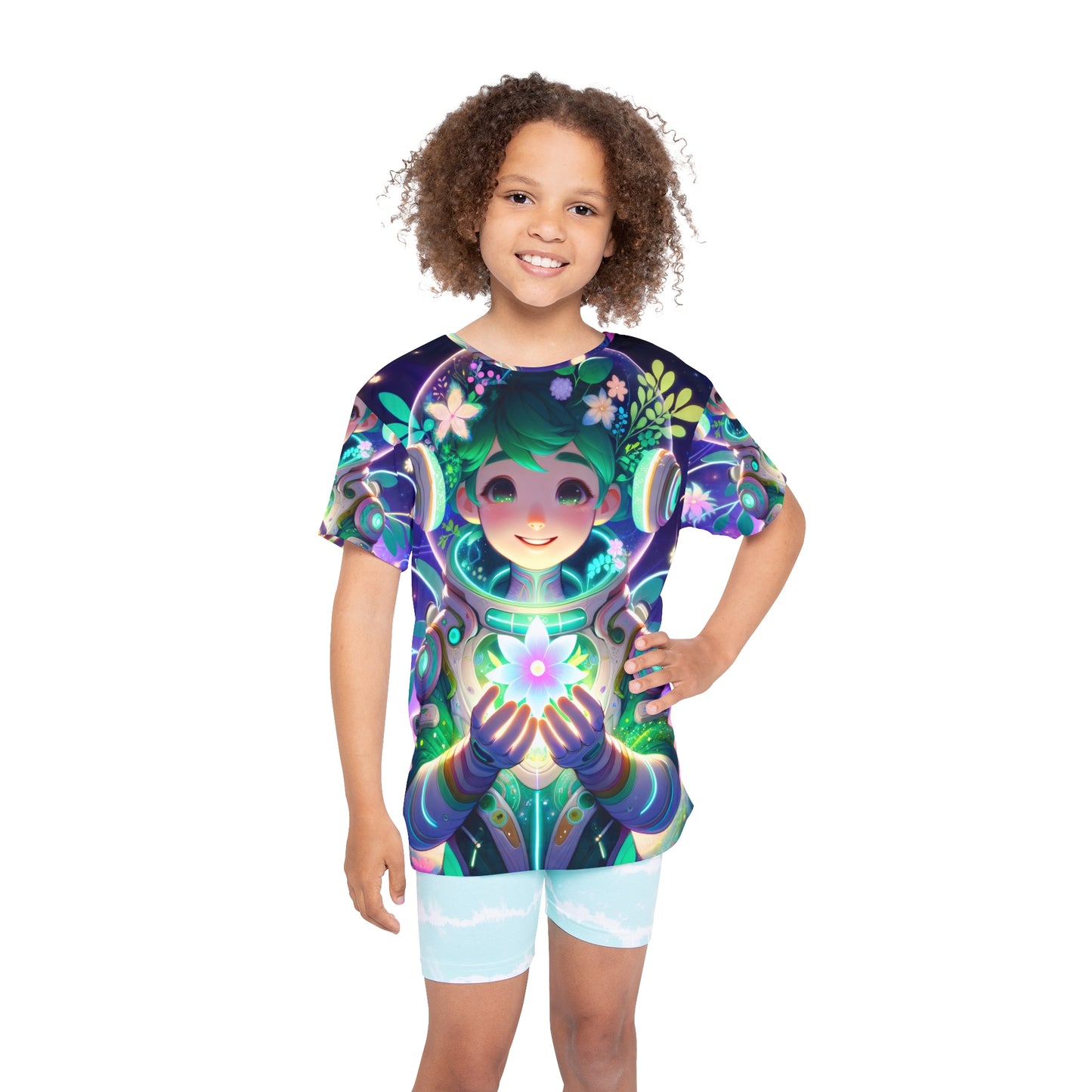 Sportshirt | Kinderen | Technofantasie | Cybernatuur | Groen Wezen