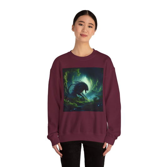 Genser | Unisex | Rund hals | Kraftig blanding | Bioluminescent Sci-Fi | Predator