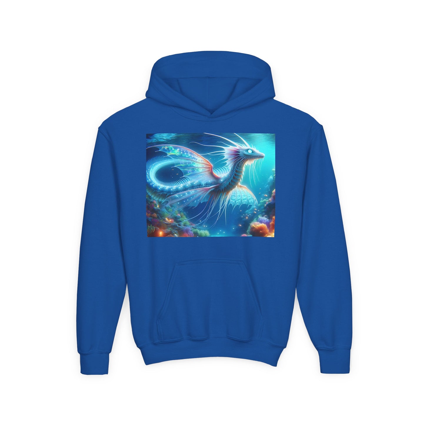 Bluza dresowa | Młodzieżowa | Z kapturem | Gruba mieszanka | Mitologia morska | Ryujin | Smok wodny