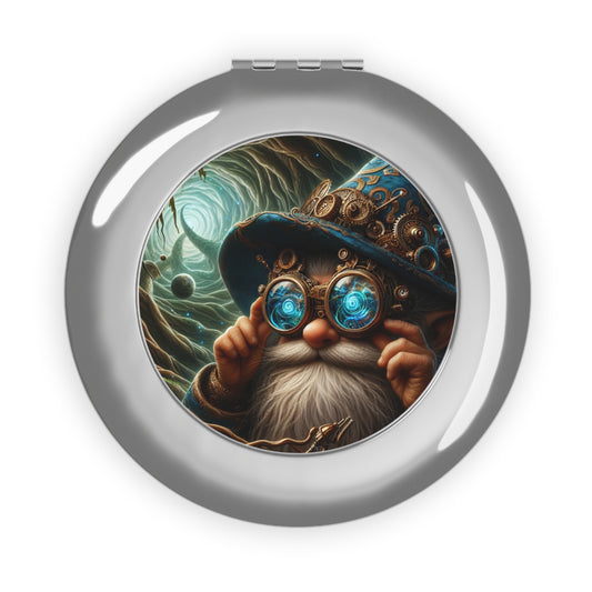 Ayna | Seyahat Aynası | Kompakt | Steampunk Fantezi | Cüce Büyücü | Portre