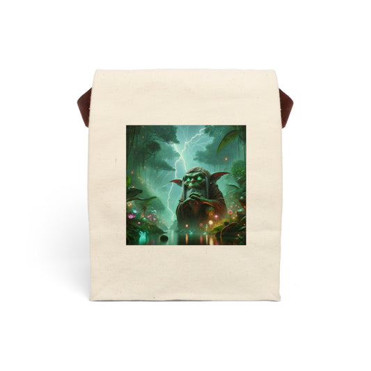 Lunch Bag | Canvas | With Strap | Shamanic Fantasy | Boggart | Goblin