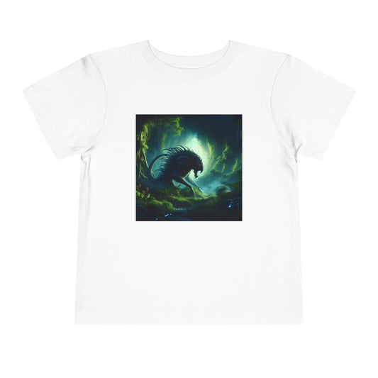 T-skjorte | Småbarn-T-skjorte | Kort erme | Bioluminescent Sci-Fi | Predator