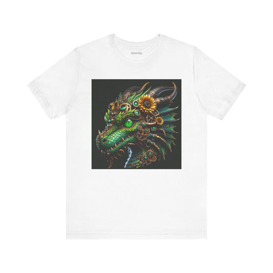 T-skjorte | Unisex | Jersey-T-skjorte | Kort erme | Steampunk Fantasy | Mekanisk Drage