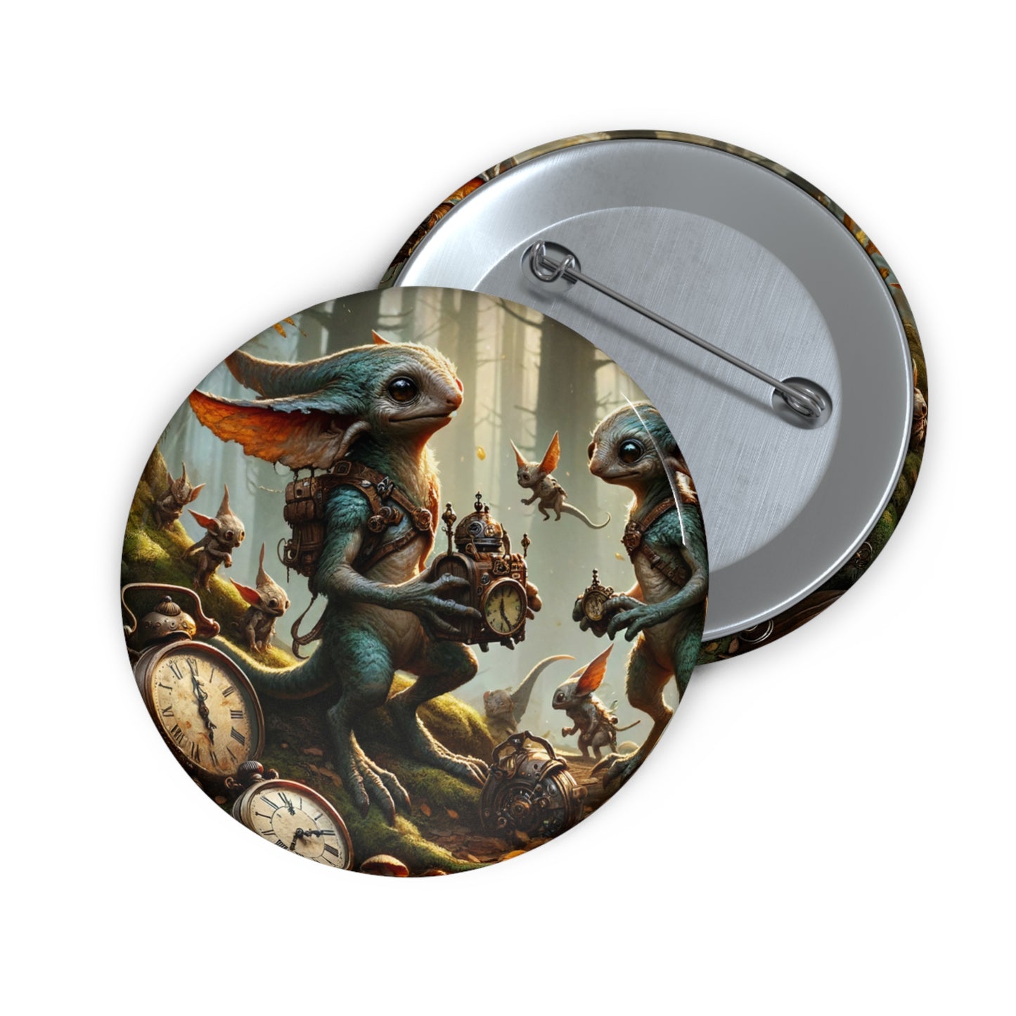 Spilla | Spilla da balia | Con spilla sul retro | Mitologia Celtica | Pooka | Foresta
