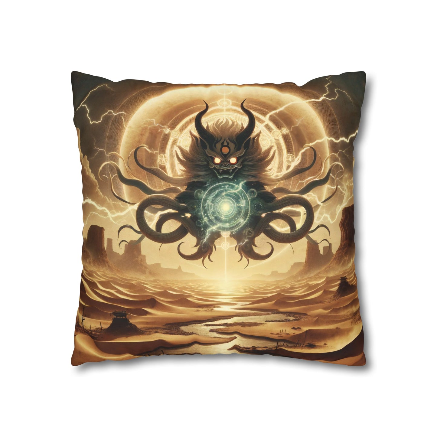 Funda de almohada | Cuadrado | Lienzo de poliéster | Horror Cósmico | Entidad Lovecraftiana | Caos