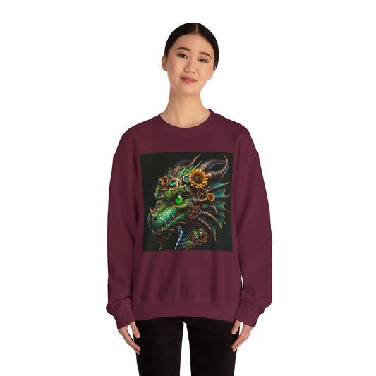 Sweatshirt | Unisex | Crewneck | Heavy Blend | Steampunk Fantasy | Dragon Head