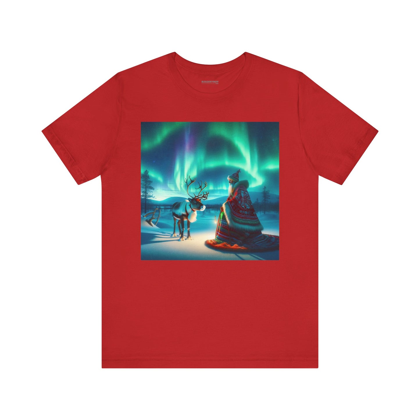 T-shirt | Unisex | Maglietta in jersey | Manica corta | Misticismo Artico | Sciamano Sami