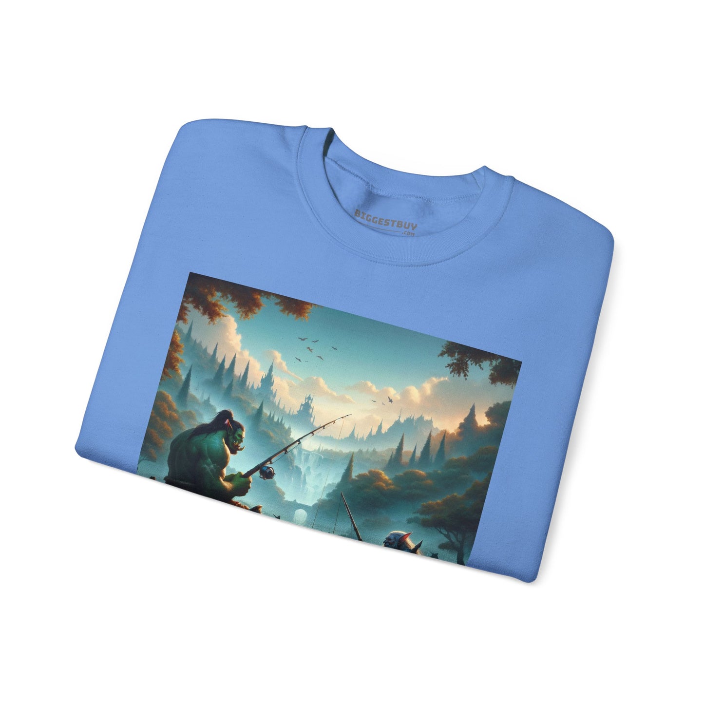 Bluza dresowa | Unisex | Okrągły dekolt | Gruba mieszanka | Fantasy międzyrasowe | Orc i krasnolud