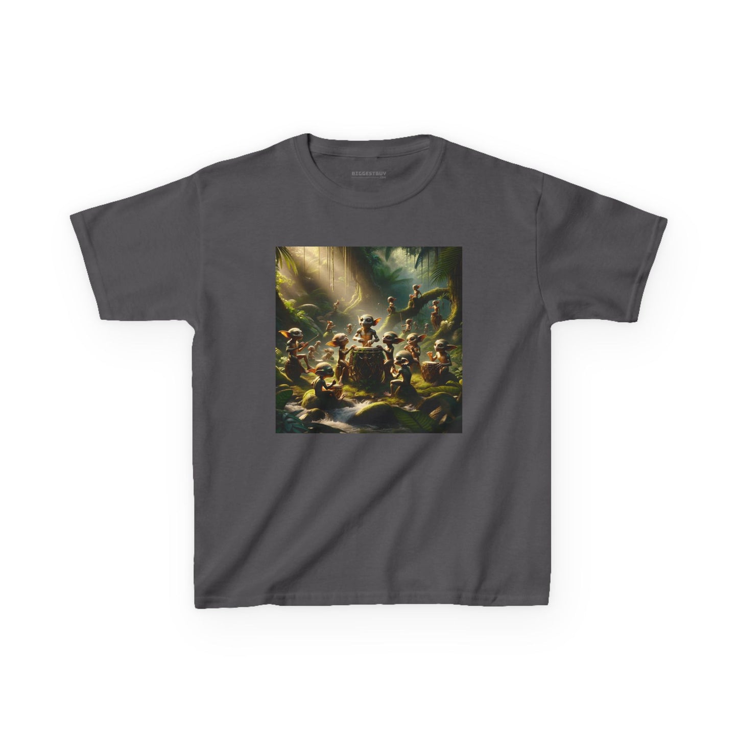 Tシャツ | キッズTシャツ | ヘビーコットン | 森の精霊 | 太鼓の儀式 | 妖精
