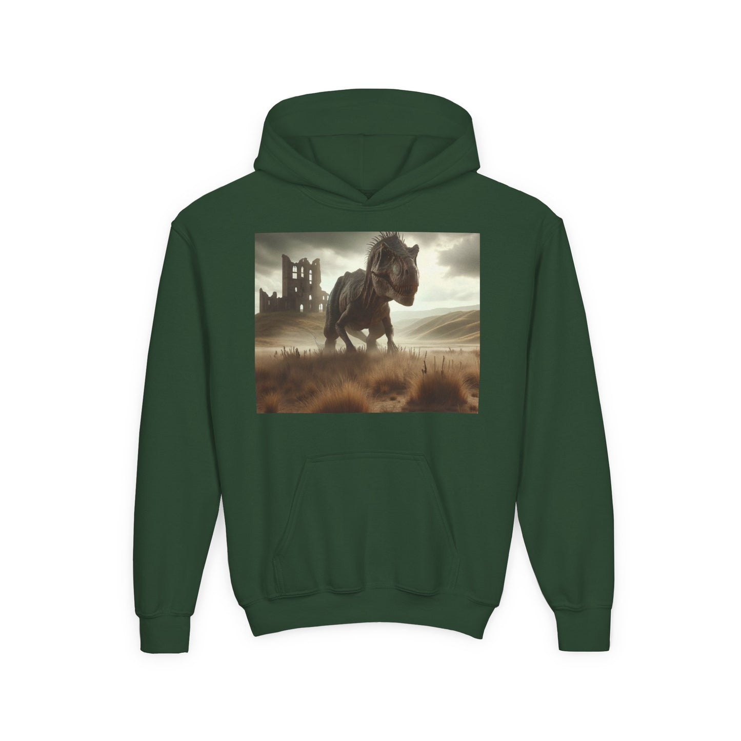 Felpa | Ragazzi | Con cappuccio | Misto pesante | Paleofinzione | Dinosauri Preistorici | T-Rex