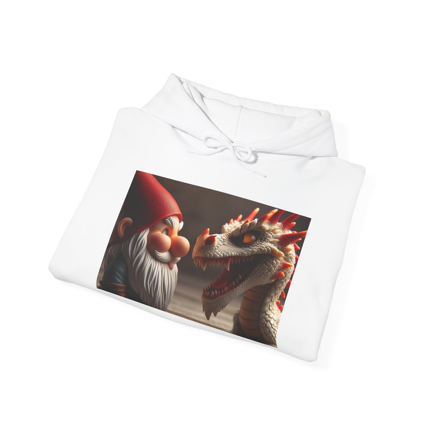 Bluza z kapturem | Unisex | Bluza dresowa z kapturem | Gruba mieszanka | Fantasy folklorystyczne | Gnom i Smok