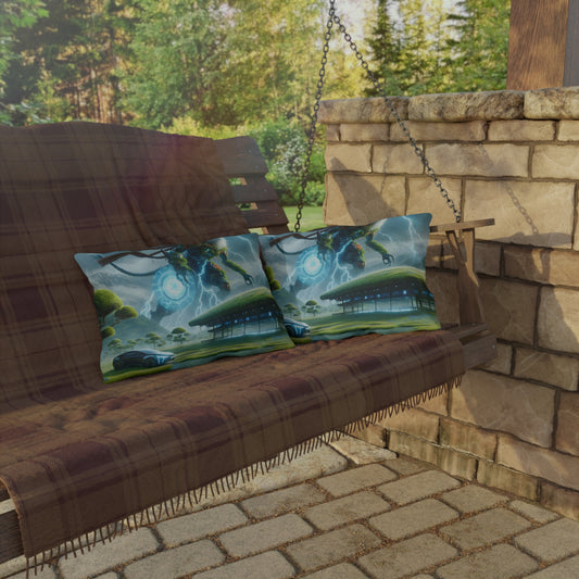 Pillow | Outdoor Pillow | Techno-Fantasy | Electric Kirin