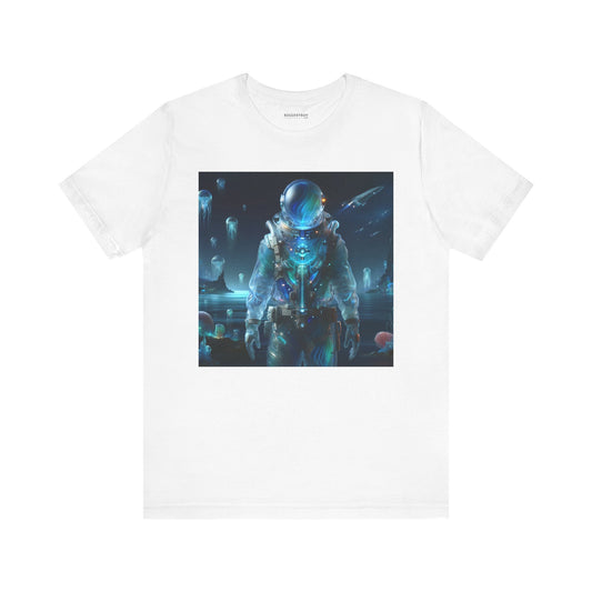 T-Shirt | Unisex | Jersey-T-Shirt | Kurzarm | Weltraum-Biolumineszenz | Astronaut