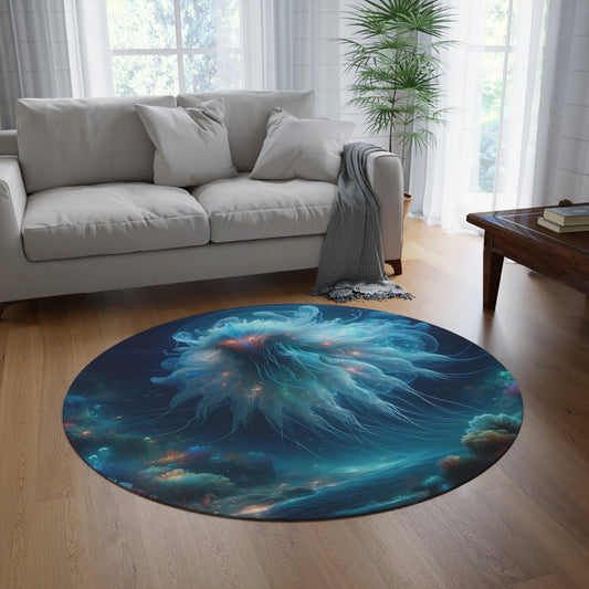 Vloerkleed | Rond | Kosmische Horror | Abyssale Medusa