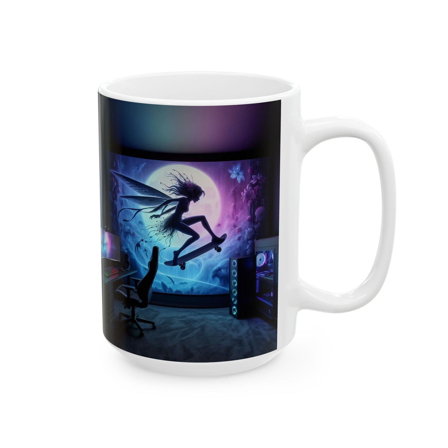 Kubek | Ceramiczny | Biały | Mitologia Sylf | Duch Powietrza