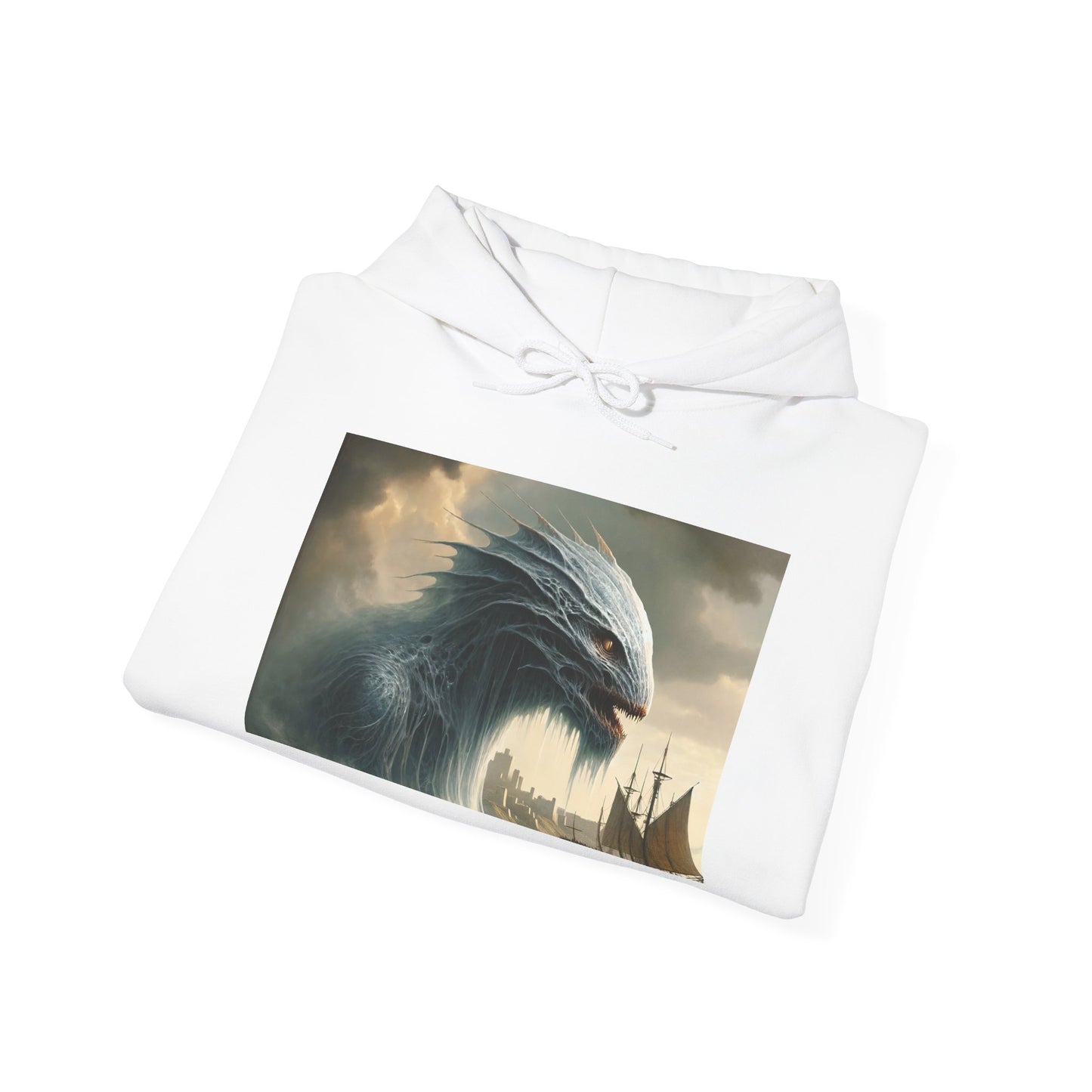 Felpa con cappuccio | Unisex | Felpa con cappuccio | Misto pesante | Mitologia Nordica | Jörmungandr | Serpente Marino
