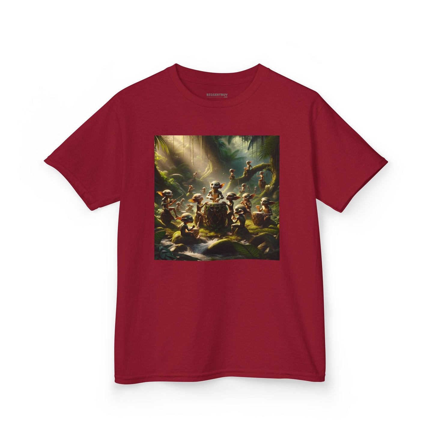 Tシャツ | キッズTシャツ | ヘビーコットン | 森の精霊 | 太鼓の儀式 | 妖精