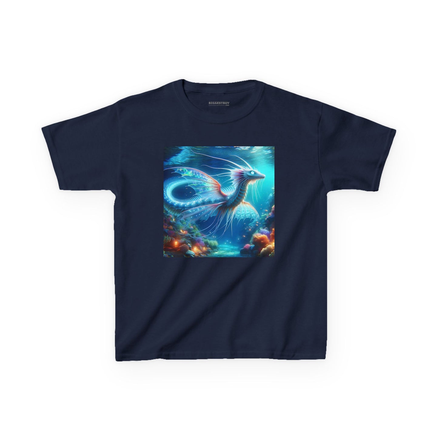 T-Shirt | Koszulka dziecięca | Ciężka bawełna | Mitologia morska | Ryujin | Smok wodny