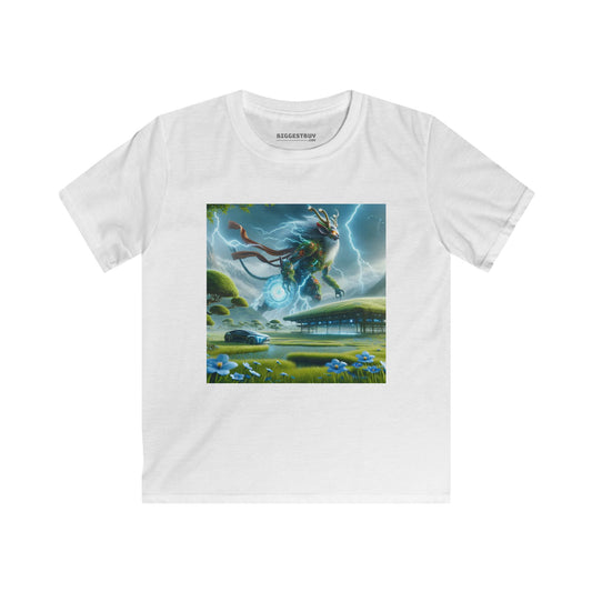 T-Shirt | Kids Tee | Softstyle | Techno-Fantasy | Electric Kirin