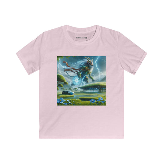 T-Shirt | Kids Tee | Softstyle | Techno-Fantasy | Electric Kirin