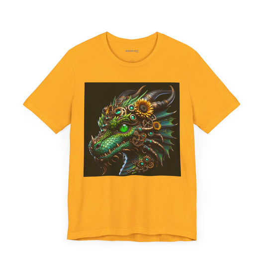 T-skjorte | Unisex | Jersey-T-skjorte | Kort erme | Steampunk Fantasy | Mekanisk Drage