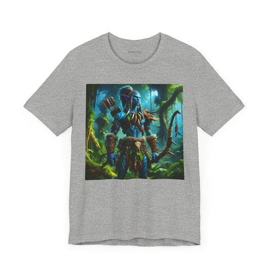 T-Shirt | Unisex | Jersey Tee | Short Sleeve | Tribal Fantasy | Wood Elf Warrior