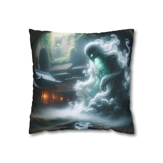 ปลอกหมอน | สี่เหลี่ยมจัตุรัส | ผ้าใบโพลีเอสเตอร์ | โยไค | วิญญาณญี่ปุ่น | ภูตในสายหมอก