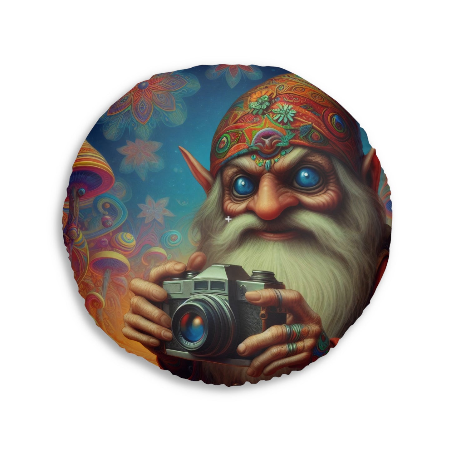 Pute | Gulvpute | Tuftet | Rund | Fantasy | Psykedelisk | Domovoi