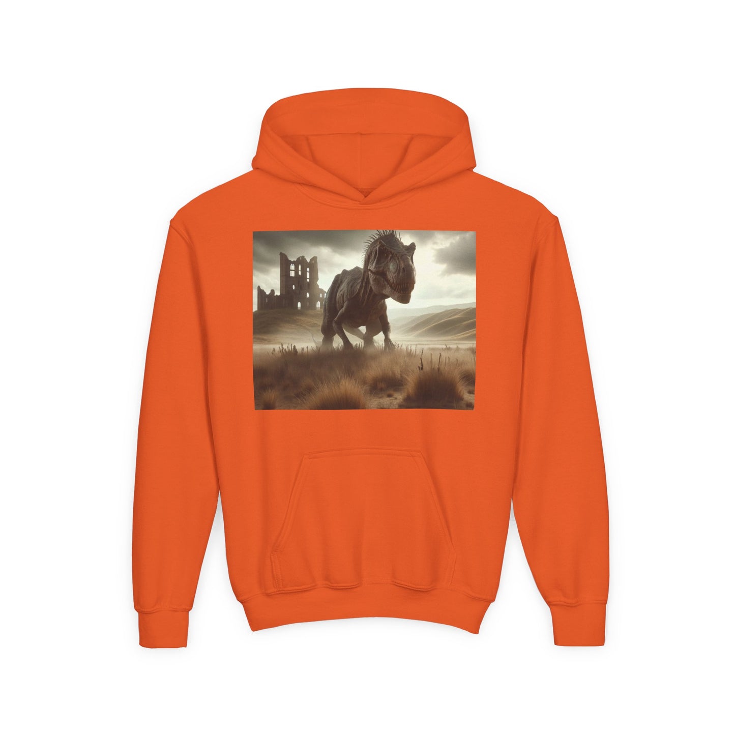 Felpa | Ragazzi | Con cappuccio | Misto pesante | Paleofinzione | Dinosauri Preistorici | T-Rex