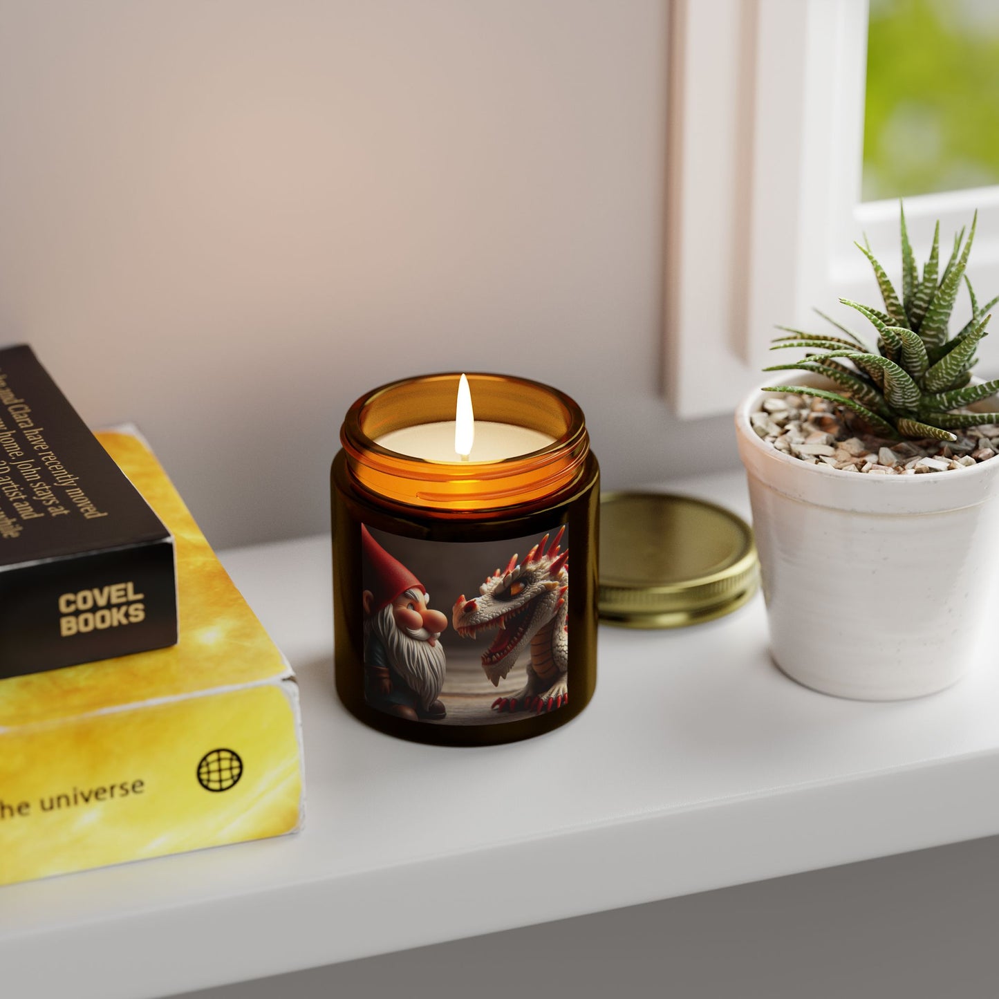 Vela perfumada | Fantasía Mitológica | Gnomo y Dragón
